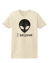 Extraterrestrial - I Believe Distressed Womens T-Shirt by TooLoud-Womens T-Shirt-TooLoud-Natural-X-Small-Davson Sales