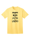 Exude Timeless Charm with the Gramps The Man The Myth The Legend Adult T-Shirt by TooLoud-Mens T-shirts-TooLoud-Yellow-Small-Davson Sales