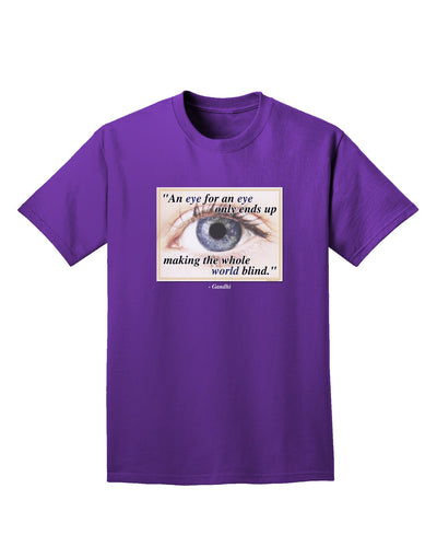 Eye For An Eye Gandhi Adult Dark T-Shirt by TooLoud-Mens T-Shirt-TooLoud-Purple-Small-Davson Sales