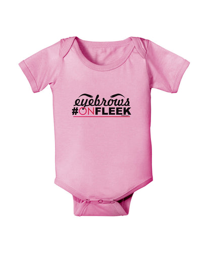 Eyebrows On Fleek Baby Romper Bodysuit-Baby Romper-TooLoud-Pink-06-Months-Davson Sales