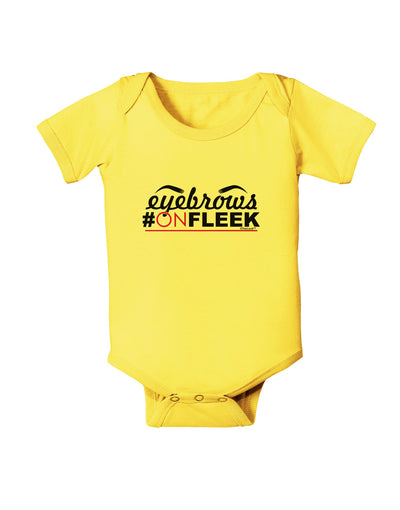 Eyebrows On Fleek Baby Romper Bodysuit-Baby Romper-TooLoud-Yellow-06-Months-Davson Sales