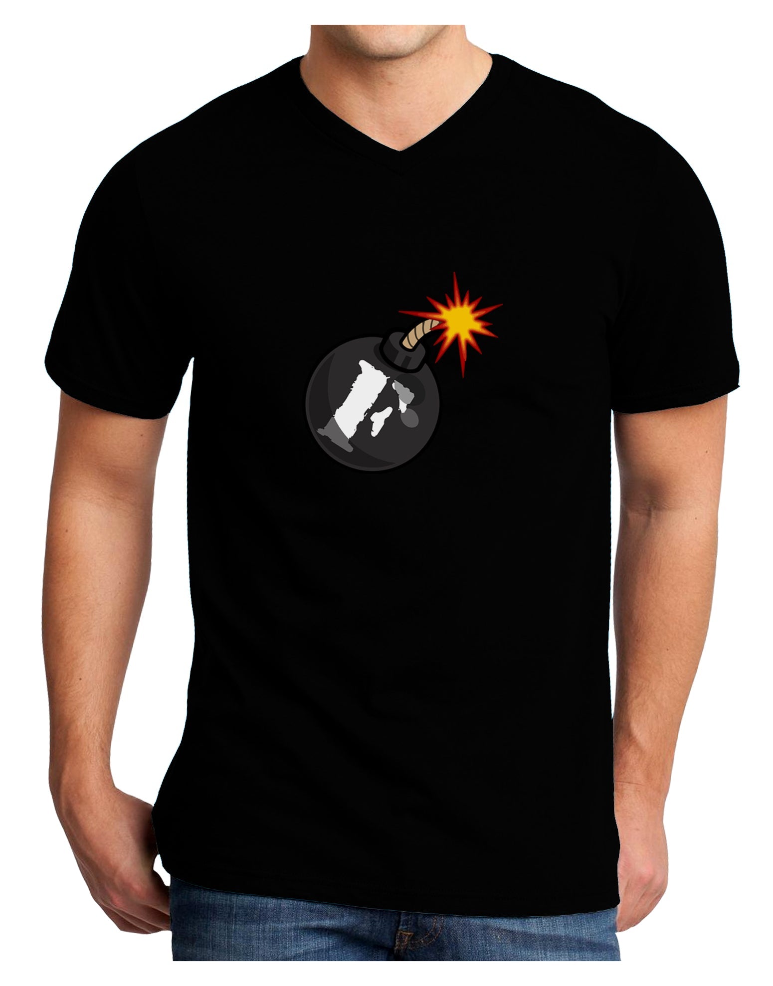 F-Bomb Funny Adult Dark V-Neck T-Shirt by TooLoud-TooLoud-Black-Small-Davson Sales