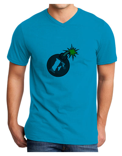 F-Bomb Funny Adult V-Neck T-shirt by TooLoud-Mens V-Neck T-Shirt-TooLoud-Turquoise-Small-Davson Sales