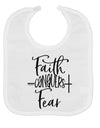 Faith Conquers Fear Baby Bib-Baby Bib-TooLoud-White-One-Size-Baby-Davson Sales