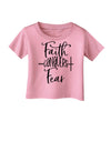 Faith Conquers Fear Infant T-Shirt-Infant T-Shirt-TooLoud-Candy-Pink-06-Months-Davson Sales