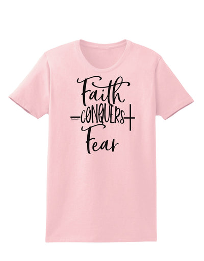 Faith Conquers Fear Womens T-Shirt-Womens T-Shirt-TooLoud-PalePink-X-Small-Davson Sales
