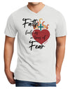 Faith Fuels us in Times of Fear Adult V-Neck T-shirt-Mens T-Shirt-TooLoud-White-Small-Davson Sales