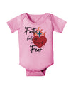 Faith Fuels us in Times of Fear Baby Romper Bodysuit-Baby Romper-TooLoud-Pink-06-Months-Davson Sales