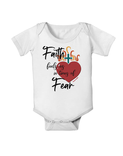 Faith Fuels us in Times of Fear Baby Romper Bodysuit-Baby Romper-TooLoud-White-06-Months-Davson Sales