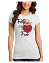 Faith Fuels us in Times of Fear Juniors Petite T-Shirt-Womens T-Shirt-TooLoud-White-Juniors Fitted X-Small-Davson Sales