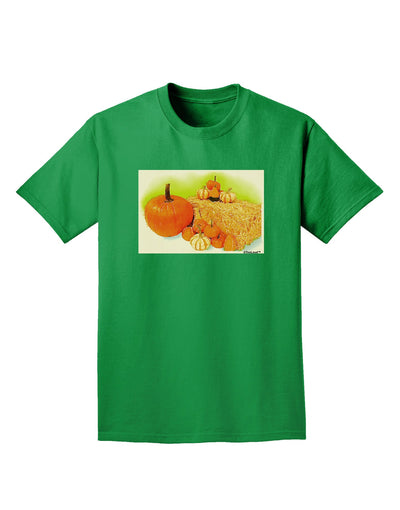 Fall Pumpkin Scene Adult Dark T-Shirt-Mens T-Shirt-TooLoud-Kelly-Green-Small-Davson Sales