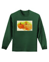 Fall Pumpkin Scene Adult Long Sleeve Dark T-Shirt-TooLoud-Dark-Green-Small-Davson Sales