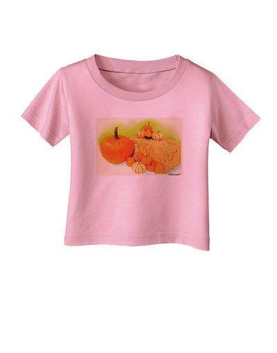 Fall Pumpkin Scene Infant T-Shirt-Infant T-Shirt-TooLoud-Candy-Pink-06-Months-Davson Sales