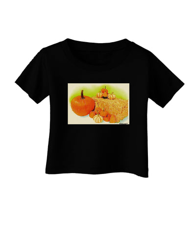 Fall Pumpkin Scene Infant T-Shirt Dark-Infant T-Shirt-TooLoud-Black-06-Months-Davson Sales