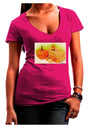 Fall Pumpkin Scene Juniors V-Neck Dark T-Shirt-Womens V-Neck T-Shirts-TooLoud-Hot-Pink-Juniors Fitted Small-Davson Sales