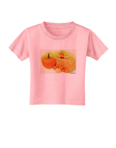 Fall Pumpkin Scene Toddler T-Shirt-Toddler T-Shirt-TooLoud-Candy-Pink-2T-Davson Sales