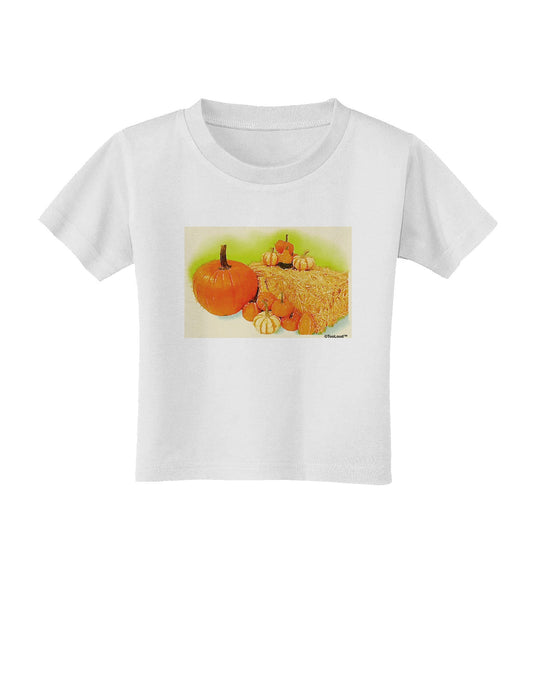 Fall Pumpkin Scene Toddler T-Shirt-Toddler T-Shirt-TooLoud-White-2T-Davson Sales
