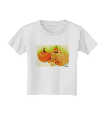 Fall Pumpkin Scene Toddler T-Shirt-Toddler T-Shirt-TooLoud-White-2T-Davson Sales