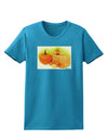 Fall Pumpkin Scene Womens Dark T-Shirt-TooLoud-Turquoise-X-Small-Davson Sales