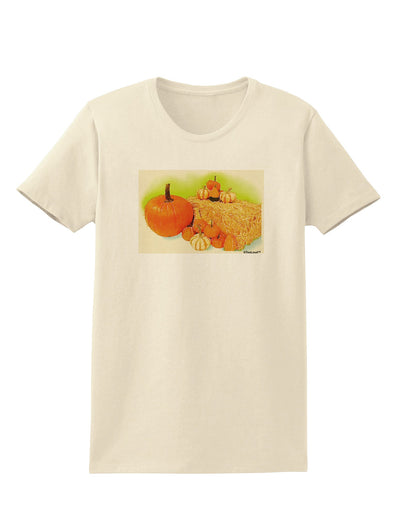 Fall Pumpkin Scene Womens T-Shirt-Womens T-Shirt-TooLoud-Natural-X-Small-Davson Sales