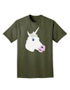 Fanciful Unicorn Adult Dark T-Shirt-Mens T-Shirt-TooLoud-Military-Green-Small-Davson Sales