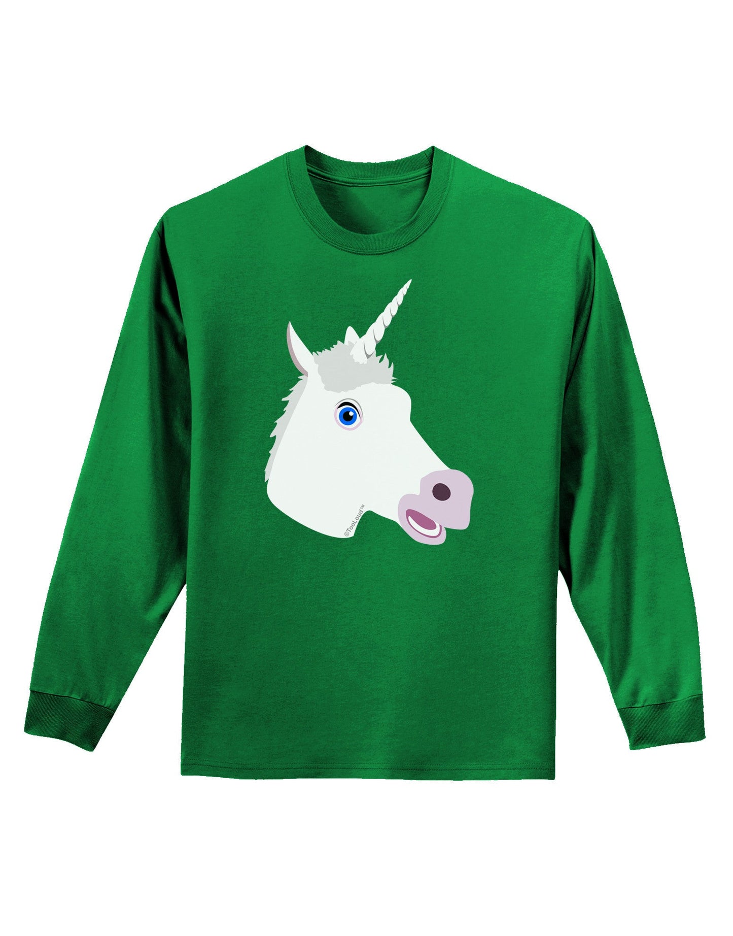 Fanciful Unicorn Adult Long Sleeve Dark T-Shirt-TooLoud-Kelly-Green-Small-Davson Sales