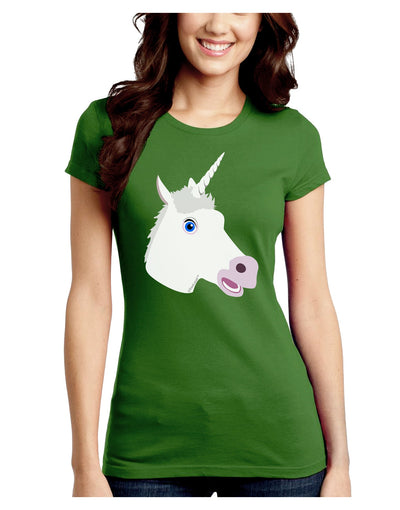 Fanciful Unicorn Juniors Crew Dark T-Shirt-T-Shirts Juniors Tops-TooLoud-Kiwi-Green-Juniors Fitted Small-Davson Sales