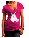 Fanciful Unicorn Juniors V-Neck Dark T-Shirt-Womens V-Neck T-Shirts-TooLoud-Hot-Pink-Juniors Fitted Small-Davson Sales