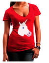 Fanciful Unicorn Juniors V-Neck Dark T-Shirt-Womens V-Neck T-Shirts-TooLoud-Red-Juniors Fitted Small-Davson Sales