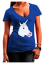 Fanciful Unicorn Juniors V-Neck Dark T-Shirt-Womens V-Neck T-Shirts-TooLoud-Royal-Blue-Juniors Fitted Small-Davson Sales