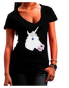 Fanciful Unicorn Juniors V-Neck Dark T-Shirt-Womens V-Neck T-Shirts-TooLoud-Black-Juniors Fitted Small-Davson Sales