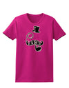 Fancy Tophat Mustache Pipe and Monocle Womens Dark T-Shirt-TooLoud-Hot-Pink-Small-Davson Sales