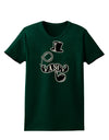 Fancy Tophat Mustache Pipe and Monocle Womens Dark T-Shirt-TooLoud-Forest-Green-Small-Davson Sales