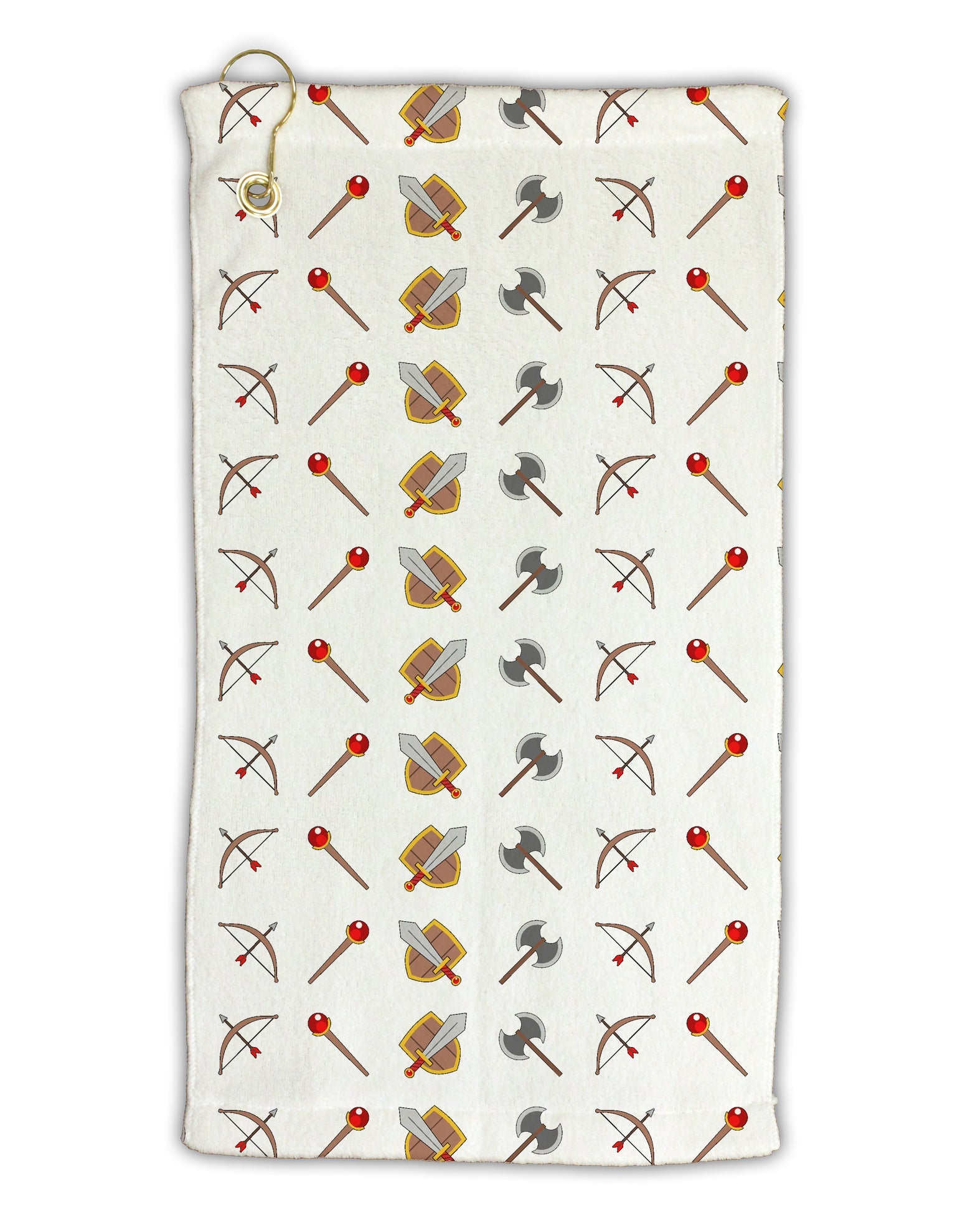 Fantasy Weapons Micro Terry Gromet Golf Towel 16 x 25 inch by TooLoud-Golf Towel-TooLoud-White-Davson Sales