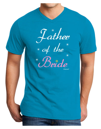 Father of the Bride wedding Adult Dark V-Neck T-Shirt by TooLoud-Mens V-Neck T-Shirt-TooLoud-Turquoise-Small-Davson Sales