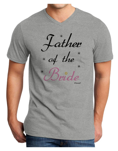 Father of the Bride wedding Adult V-Neck T-shirt by TooLoud-Mens V-Neck T-Shirt-TooLoud-HeatherGray-Small-Davson Sales