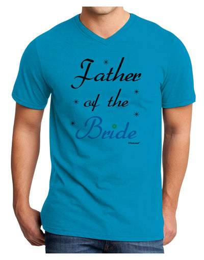 Father of the Bride wedding Adult V-Neck T-shirt by TooLoud-Mens V-Neck T-Shirt-TooLoud-Turquoise-Small-Davson Sales