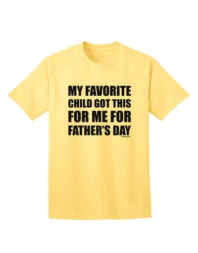 Father's Day Adult T-Shirt by TooLoud - A Cherished Gift from My Beloved Child-Mens T-shirts-TooLoud-Yellow-Small-Davson Sales