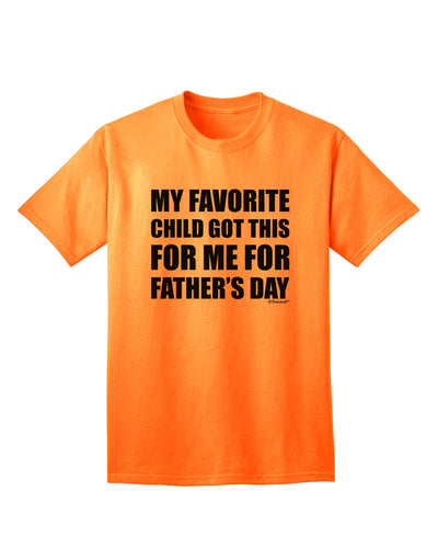 Father's Day Adult T-Shirt by TooLoud - A Cherished Gift from My Beloved Child-Mens T-shirts-TooLoud-Neon-Orange-Small-Davson Sales