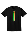 Faux Irish Flag Tie St Patricks Day Adult Dark T-Shirt-Mens T-Shirt-TooLoud-Black-Small-Davson Sales