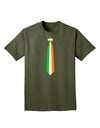 Faux Irish Flag Tie St Patricks Day Adult Dark T-Shirt-Mens T-Shirt-TooLoud-Military-Green-Small-Davson Sales