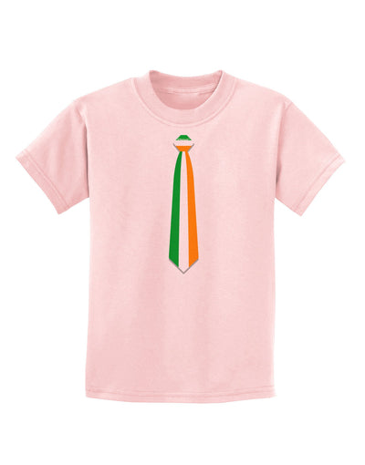 Faux Irish Flag Tie St Patricks Day Childrens T-Shirt-Childrens T-Shirt-TooLoud-PalePink-X-Small-Davson Sales