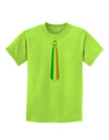 Faux Irish Flag Tie St Patricks Day Childrens T-Shirt-Childrens T-Shirt-TooLoud-Lime-Green-X-Small-Davson Sales