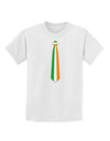 Faux Irish Flag Tie St Patricks Day Childrens T-Shirt-Childrens T-Shirt-TooLoud-White-X-Small-Davson Sales