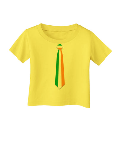 Faux Irish Flag Tie St Patricks Day Infant T-Shirt-Infant T-Shirt-TooLoud-Yellow-06-Months-Davson Sales