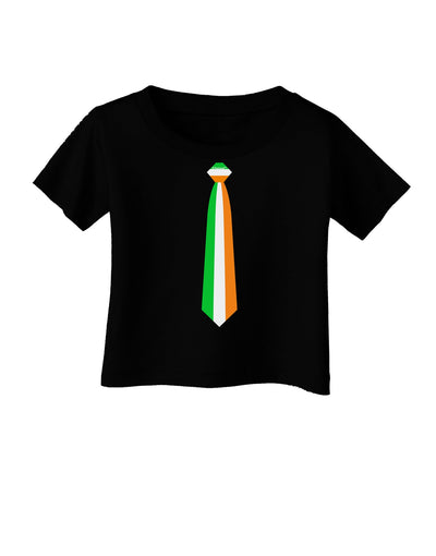 Faux Irish Flag Tie St Patricks Day Infant T-Shirt Dark-Infant T-Shirt-TooLoud-Black-06-Months-Davson Sales