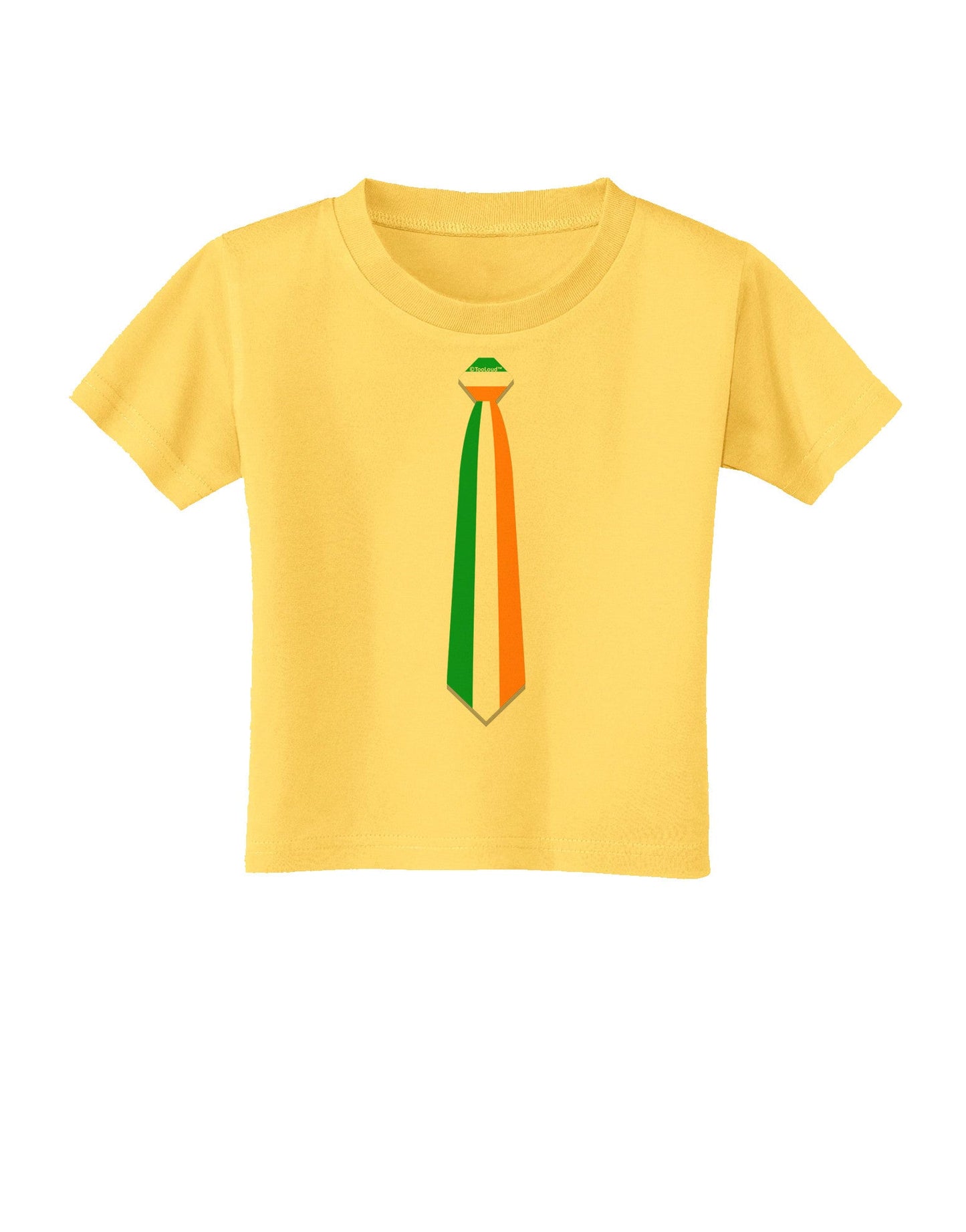 Faux Irish Flag Tie St Patricks Day Toddler T-Shirt-Toddler T-Shirt-TooLoud-Yellow-2T-Davson Sales