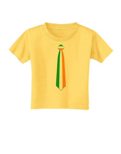 Faux Irish Flag Tie St Patricks Day Toddler T-Shirt-Toddler T-Shirt-TooLoud-Yellow-2T-Davson Sales