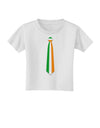 Faux Irish Flag Tie St Patricks Day Toddler T-Shirt-Toddler T-Shirt-TooLoud-White-2T-Davson Sales