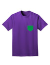 Faux Pocket Shamrock Pattern Adult Dark T-Shirt by TooLoud-Mens T-Shirt-TooLoud-Purple-Small-Davson Sales